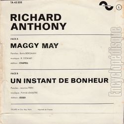 [Pochette de Maggy May (Richard ANTHONY) - verso]