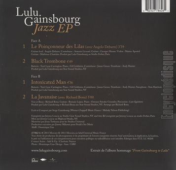 [Pochette de Jazz EP (Lulu Gainsbourg) - verso]