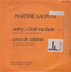 [Pochette de Sorry…c’tait ma faute (Martine LAURENT) - verso]