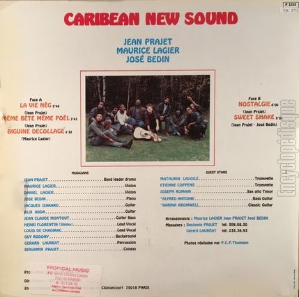 [Pochette de Caribean new sound (CARIBEAN NEW SOUND) - verso]