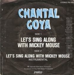 [Pochette de Let’s sing along with Mickey Mouse (Chantal GOYA) - verso]