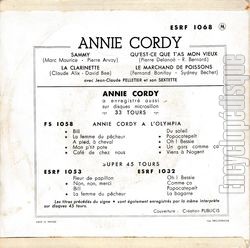 [Pochette de Jazz-party chez Annie Cordy (Annie CORDY) - verso]
