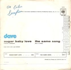 [Pochette de Sugar baby love (DAVE) - verso]