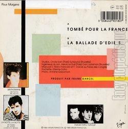 [Pochette de Tomb pour la France / La ballade d’Edie S. (tienne DAHO) - verso]