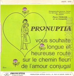 [Pochette de Pronuptia - la maison du bonheur - AUT 013 (PUBLICIT) - verso]