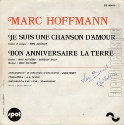 [Pochette de Je suis une chanson d’amour (Marc HOFFMANN) - verso]