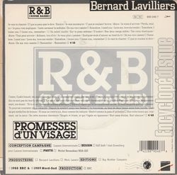 [Pochette de R & B (Rouge Baiser) (Bernard LAVILLIERS) - verso]