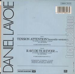 [Pochette de Tension attention (nouvelle version) (Daniel LAVOIE) - verso]