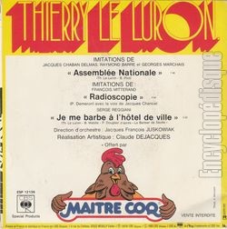 [Pochette de Maitre Coq (Thierry LE LURON) - verso]