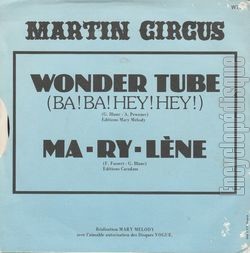 [Pochette de Wonder tube (Ba ! Ba ! Hey ! Hey !) (MARTIN CIRCUS) - verso]