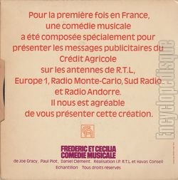 [Pochette de Crdit Agricole campagne radio 1972 - Comdie musicale (PUBLICIT) - verso]