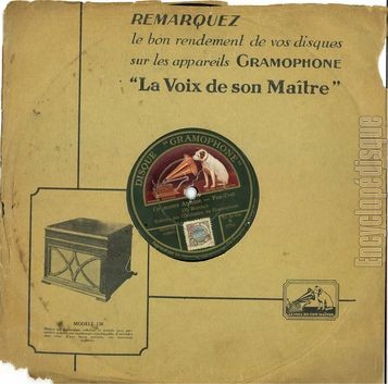 [Pochette de Orchestre du Gramophone -  Ce pauvre Antoine / Quand Zzette zozotte  (Gramophone K) - verso]