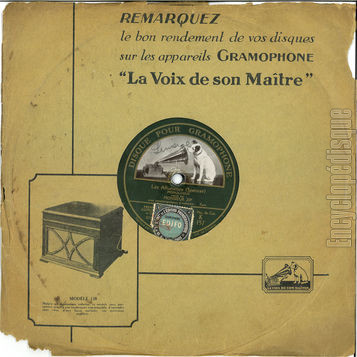 [Pochette de Monsieur Sip -  Les alumettes / L’enterrement de Chapuzot  (Gramophone K) - verso]
