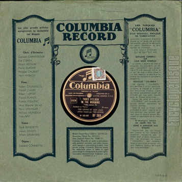 [Pochette de Ted Lewis & son jazz -  The world is waiting for the sunrise / Three o’clock in the morning  (Columbia DF) - verso]