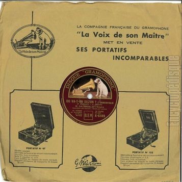 [Pochette de Jack Galiardin -  O va-t-on, Suzon / La java des pompons rouges  (Gramophone K) - verso]