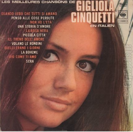 [Pochette de Les meilleures chansons de Gigliola Cinquetti en italien (Gigliola CINQUETTI) - verso]