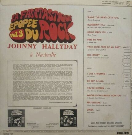 [Pochette de Johnny  Nashville "La fantastique pope du rock vol. 3" (Johnny HALLYDAY) - verso]