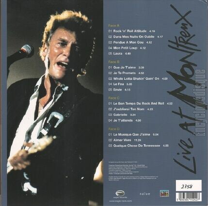 [Pochette de Live at Montreux 1988 (Johnny HALLYDAY) - verso]