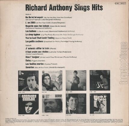 [Pochette de Richard Anthony sings hits (Richard ANTHONY) - verso]