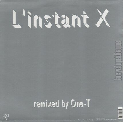 [Pochette de L’instant X - Remix par One-T (Mylne FARMER) - verso]