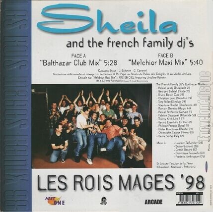 [Pochette de Les rois mages ’98 (SHEILA and the french family dj’s) - verso]