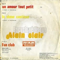 [Pochette de Un amour tout petit (Alain CLAIR) - verso]