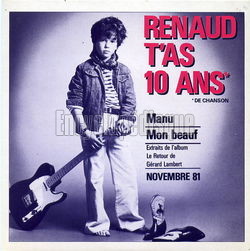 [Pochette de Renaud t’as 10 ans de chanson "Manu" (RENAUD)]