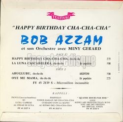 [Pochette de Happy birthday cha-cha-cha (Bob AZZAM) - verso]