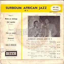 [Pochette de Surboum African Jazz N 9 (KALE-ROGER) - verso]