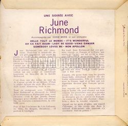 [Pochette de Une soire avec… June Richmond (June RICHMOND) - verso]