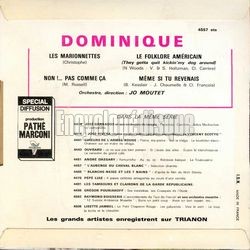 [Pochette de Dominique chante…Le folklore amricain (DOMINIQUE) - verso]