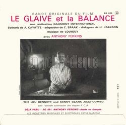 [Pochette de Le glaive et la balance (B.O.F. « Films ») - verso]