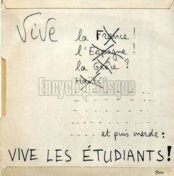 [Pochette de Vive les tudiants ! (Chanson enrage) (VIVE LES TUDIANTS !) - verso]