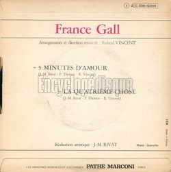 [Pochette de 5 minutes d’amour (France GALL) - verso]