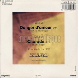 [Pochette de Danger d’amour (IMAGES) - verso]