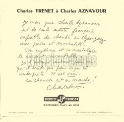 [Pochette de Chante Aznavour, vol.2 (Charles AZNAVOUR) - verso]