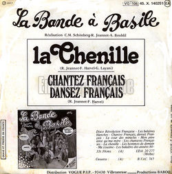[Pochette de La chenille / Chantez Français, dansez Français (La BANDE À BASILE) - verso]