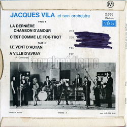 [Pochette de La dernire chanson d’amour (Jacques VILA) - verso]