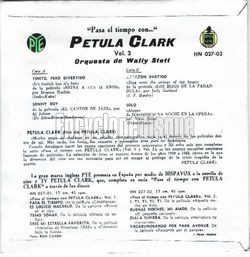 [Pochette de Pasa el tiempo con Petula Clark - Vol. 3 (Petula CLARK) - verso]
