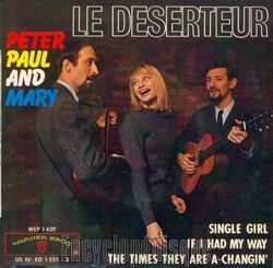 [Pochette de PETER, PAUL AND MARY "Le dserteur" (Les FRANCOPHILES)]