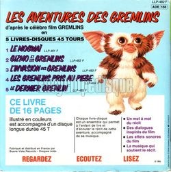 [Pochette de Les aventures des Gremlins (2 - Gizmo et les Gremlins) (JEUNESSE) - verso]