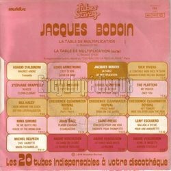 [Pochette de La table de multiplication (Jacques BODOIN) - verso]