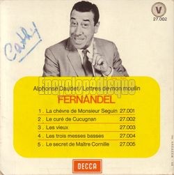 [Pochette de Le cur� de Cucugnan (FERNANDEL) - verso]