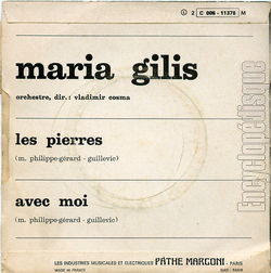 [Pochette de Les pierres (Maria GILIS) - verso]
