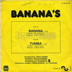 [Pochette de Banana (BANANA’S) - verso]