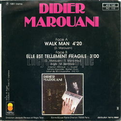 [Pochette de Walk man (Didier MAROUANI) - verso]