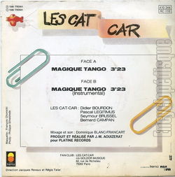 [Pochette de Magic tango (Les CAT’CAR) - verso]