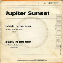[Pochette de Back in the sun (JUPITER SUNSET) - verso]