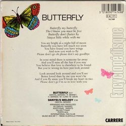 [Pochette de Butterfly (version 1989) (Danyel GRARD) - verso]