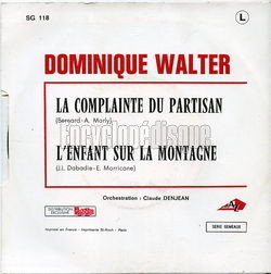 [Pochette de La complainte du partisan (Dominique WALTER) - verso]